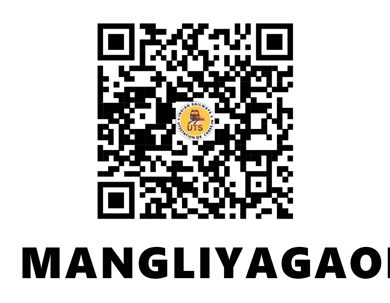 UTS QR Code for MANGLIYAGAON - MGG (WR - MADHYA PRADESH)